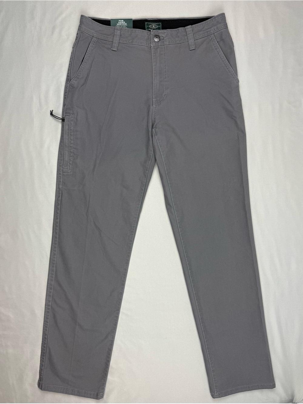G.H. Bass & Co Mens Canvas Terrain Pants 32 x 34 Grey Hiking Straight Leg B8